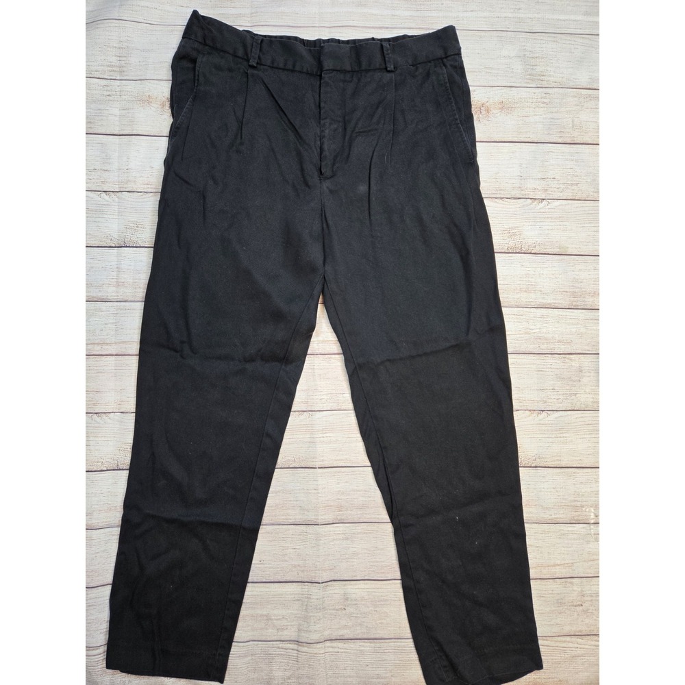 H&M Pants‎ Men's Size 34 Regular Fit Black Pleated Dress Pants